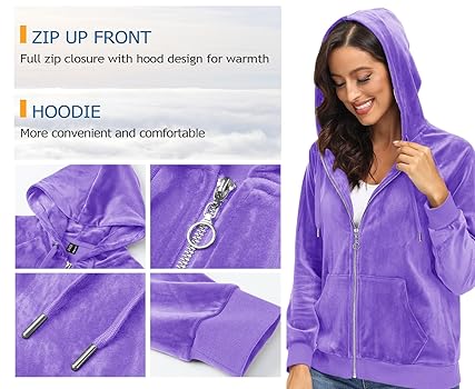 トップス VELOUR SWITCHING JACKET Athletic-Works-Women-s-Active-